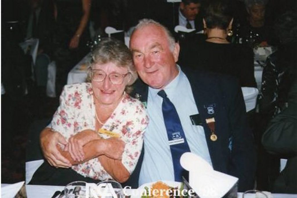 Joyce and Edward Buchanan at a bowls function. Joyce and Edward Buchanan at a bowls function.